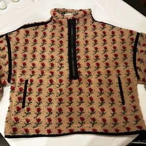 Cozy Floral Fleece Sweatshirt